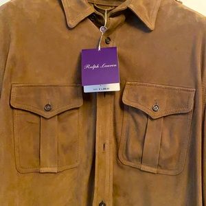 Purple Label Ralph Lauren Suede Button Down